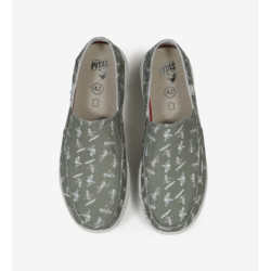 Pitas Bones Kaki/Blanco — damskie mokasyny