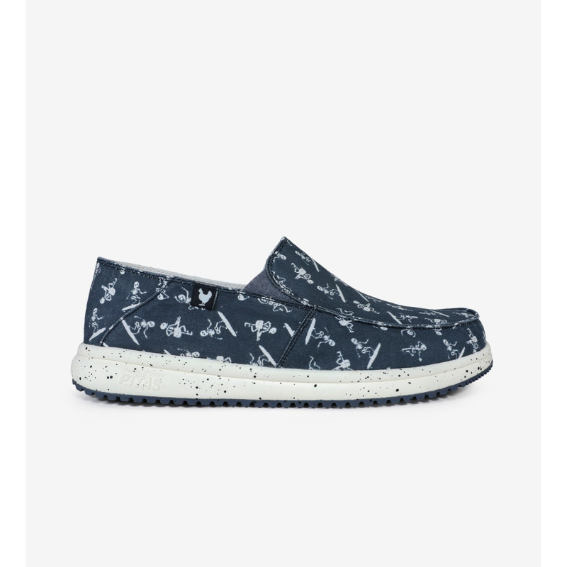 Pitas Bones Marino/Blanco — damskie mokasyny